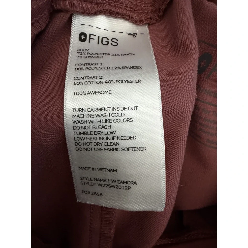 Figs Scrub Set XS Women's Mauve Pink Nursing Medical Technical Two Piece #M4-4